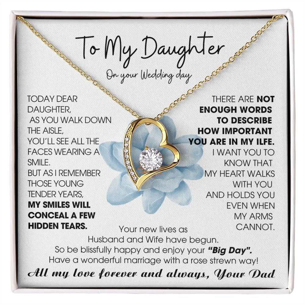[ Few left only ] To My Daughter on Wedding Day - Be blissfully happy and enjoy your “Big Day"