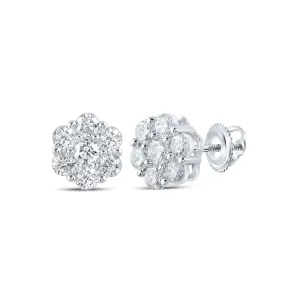 1 1/2CTW-DIA NK FLOWER EARRING