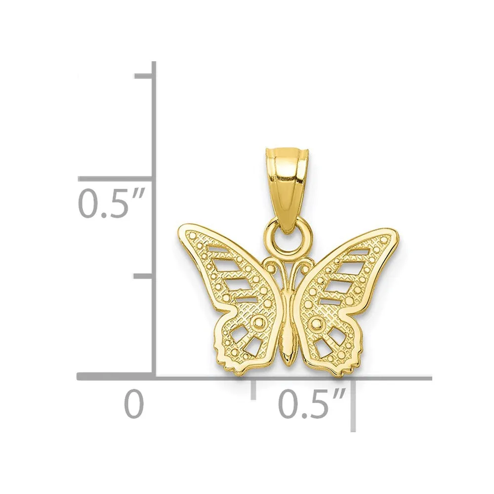 10k Butterfly Charm