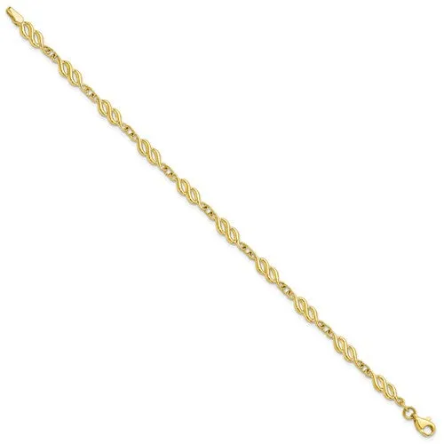 10K Yellow Gold Polished Ladies Bracelet
