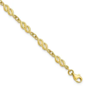 10K Yellow Gold Polished Ladies Bracelet