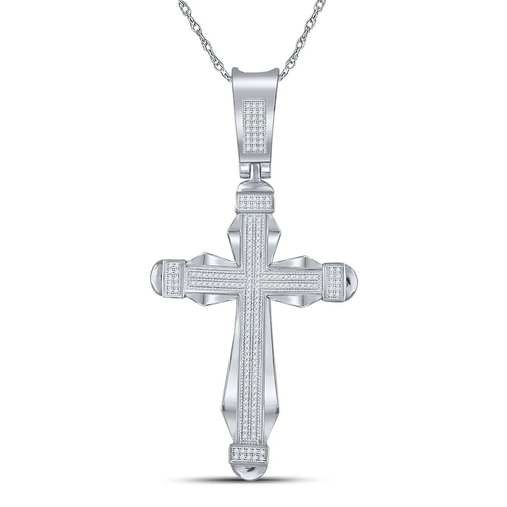 1/2CT-DIA CROSS MENS CHARM