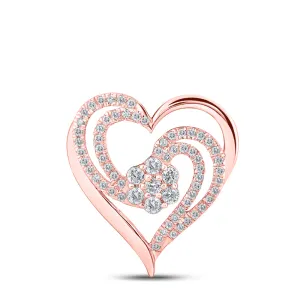 1/2CTW-DIA HEART PENDANT