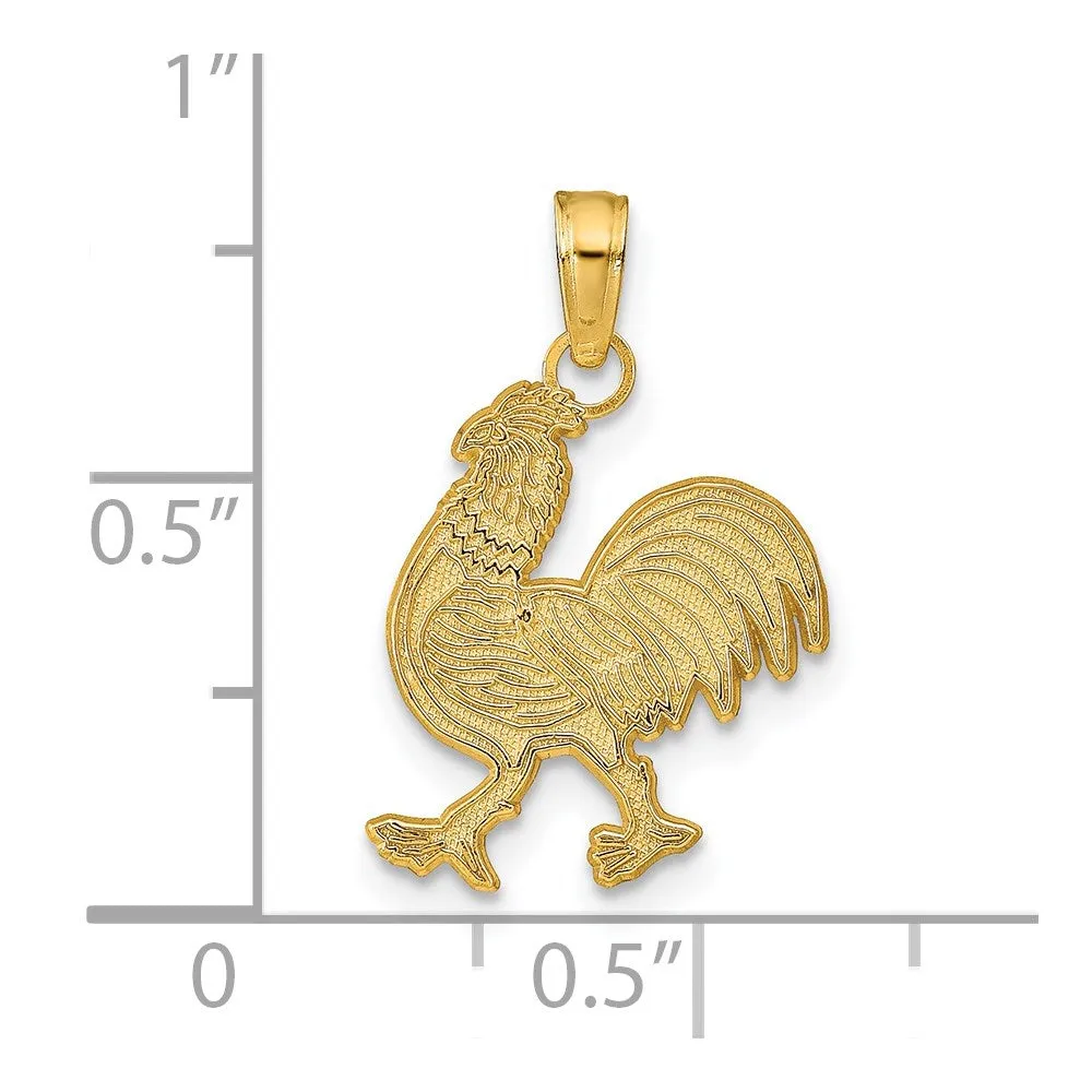 14K Rooster Pendant