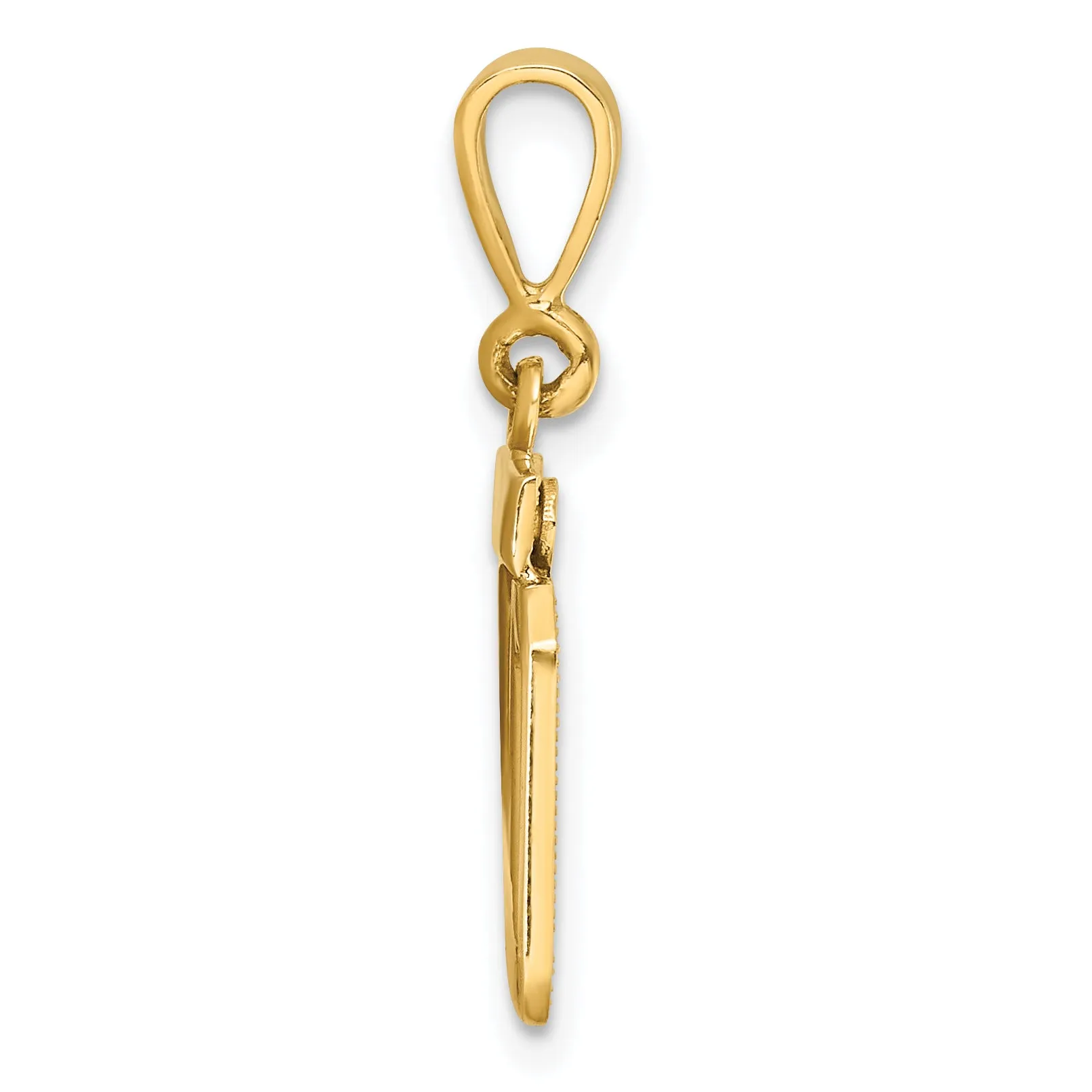 14k yellow gold polished small number 20 charm