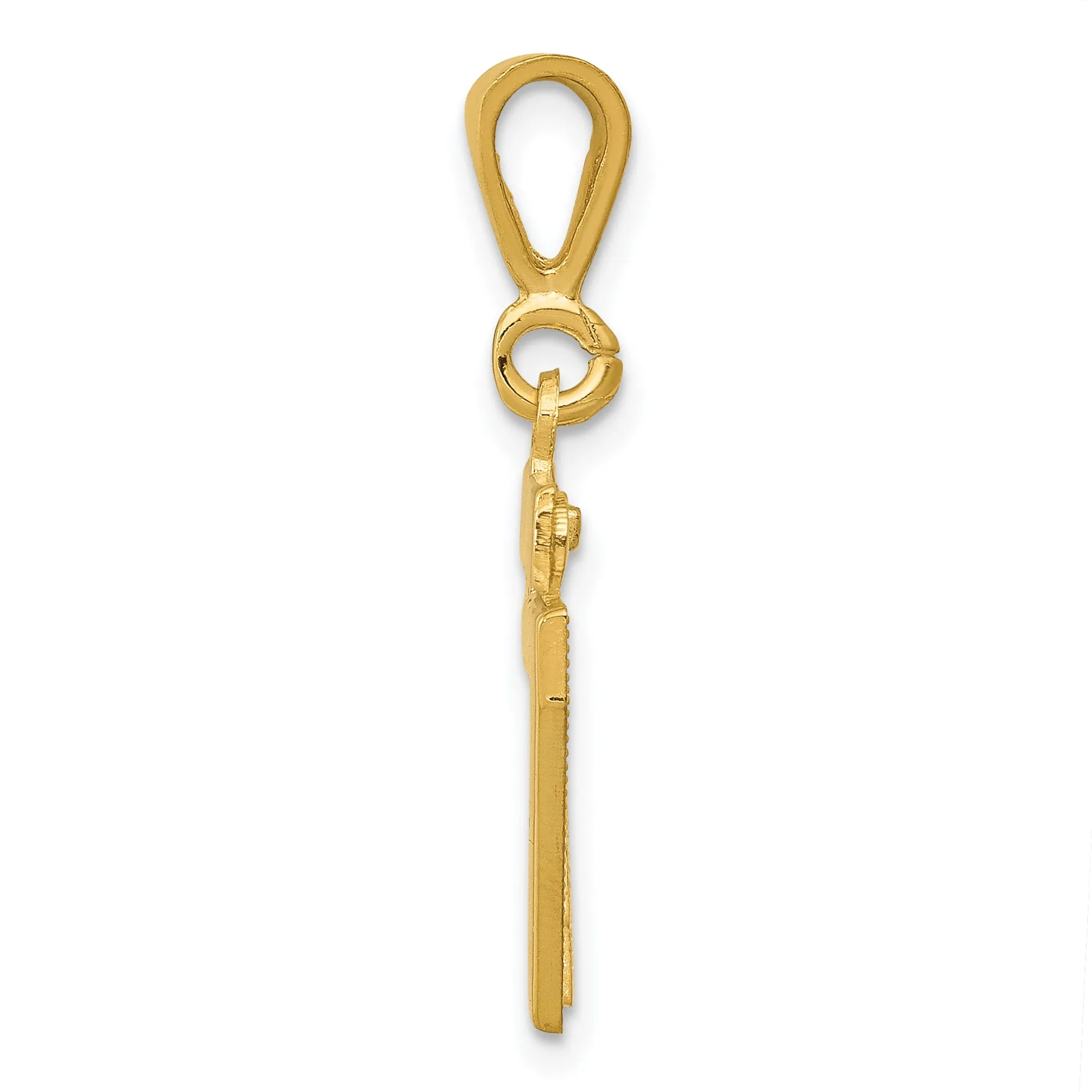 14k yellow gold small polished number 47 charm