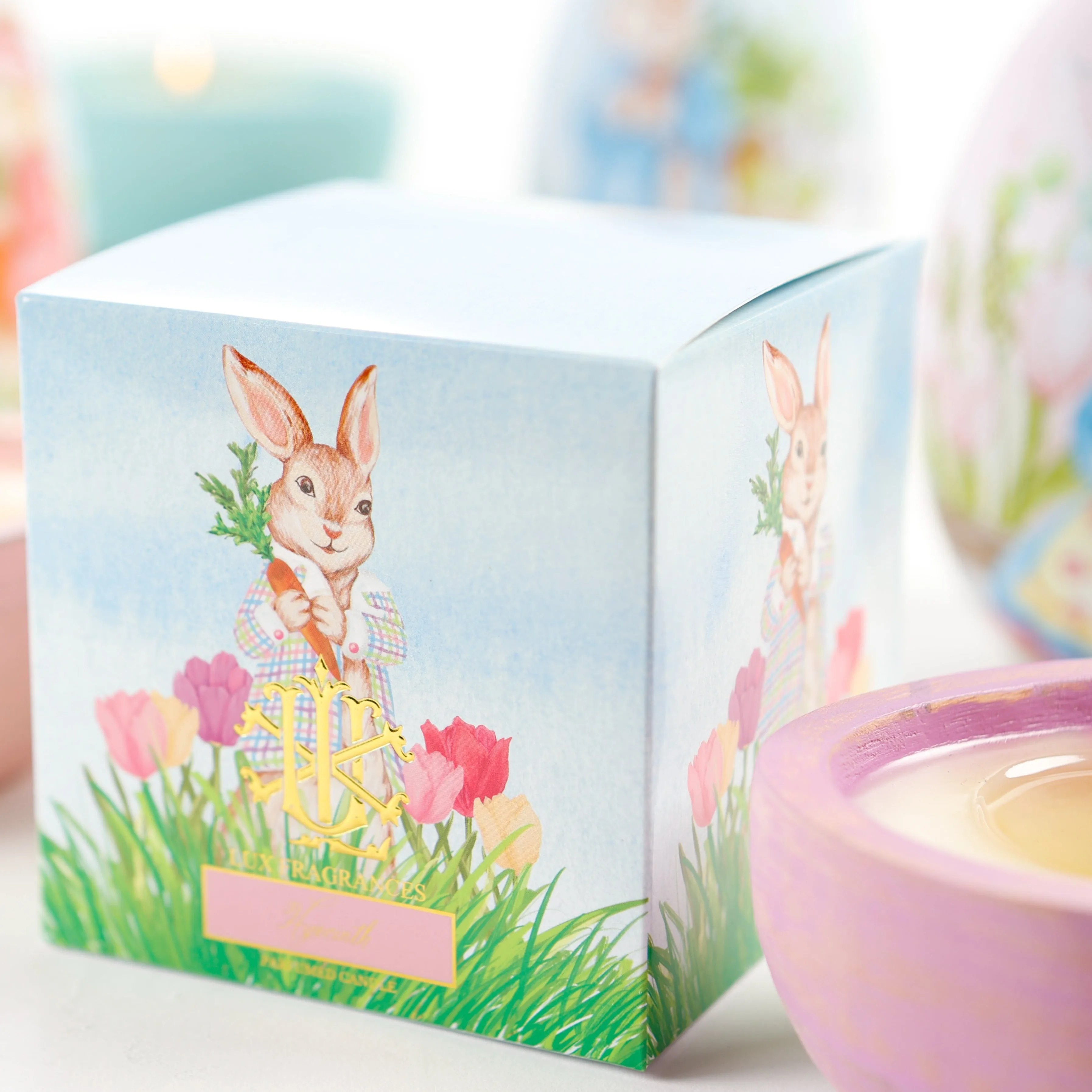 $15.00 min 6 - HYACINTH 8OZ DESIGNER BOXED CANDLE