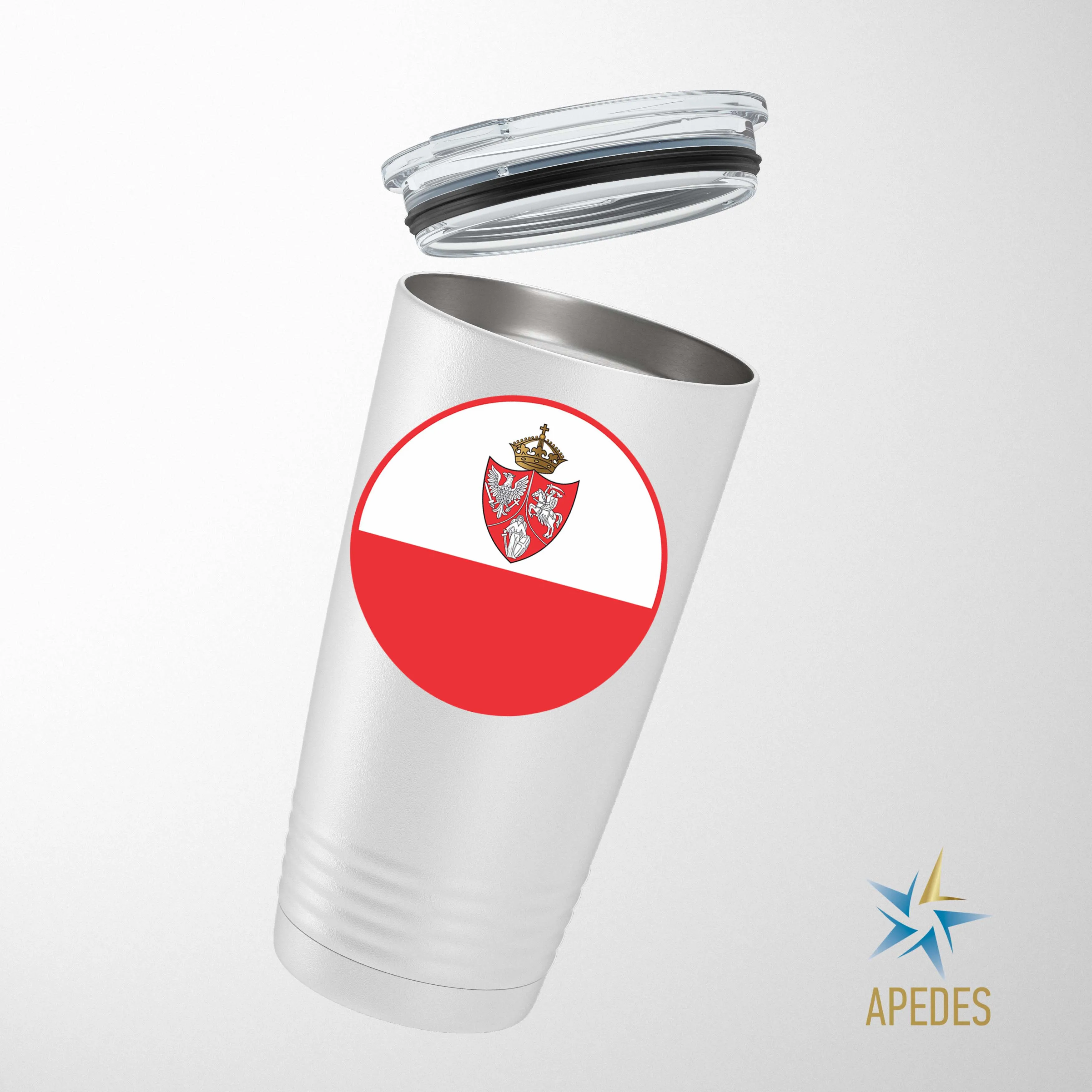 1861 Poland Lithuania Kiev Belarus Marine Flag Stainless Steel Tumbler 20 OZ