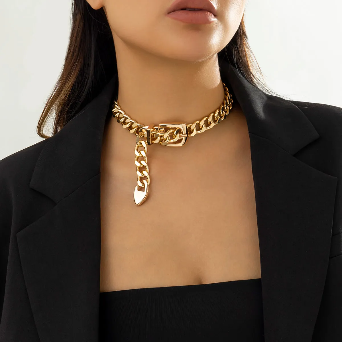 18K Gold-Plated Belt Necklace