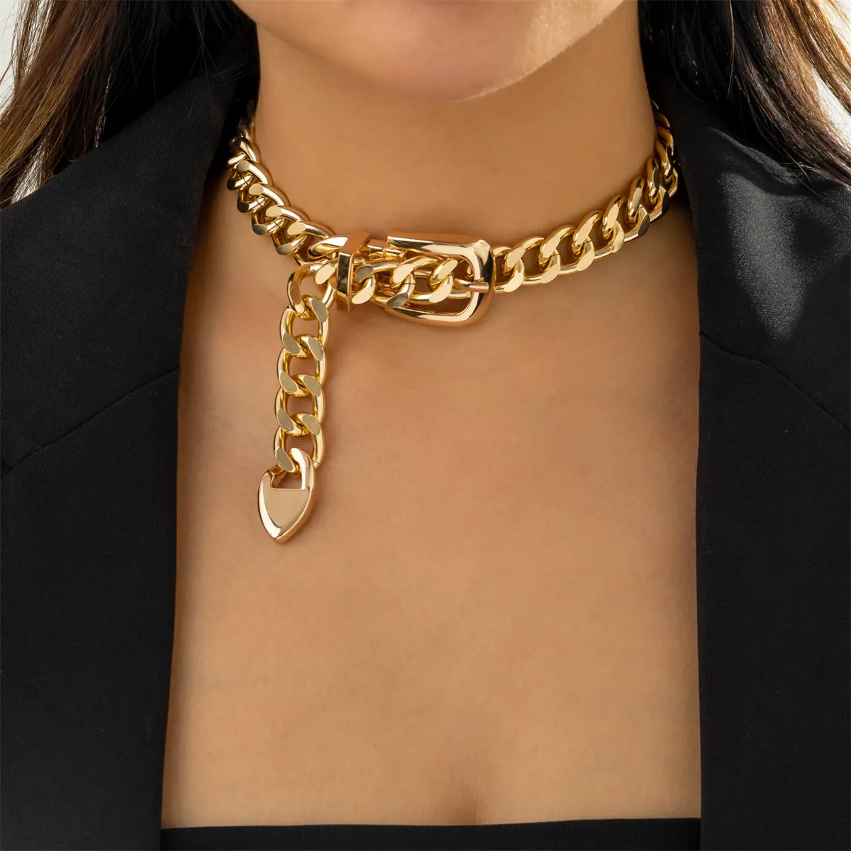 18K Gold-Plated Belt Necklace