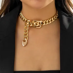 18K Gold-Plated Belt Necklace