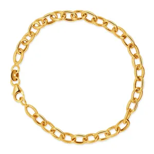 18k Gold Textured Bracelet