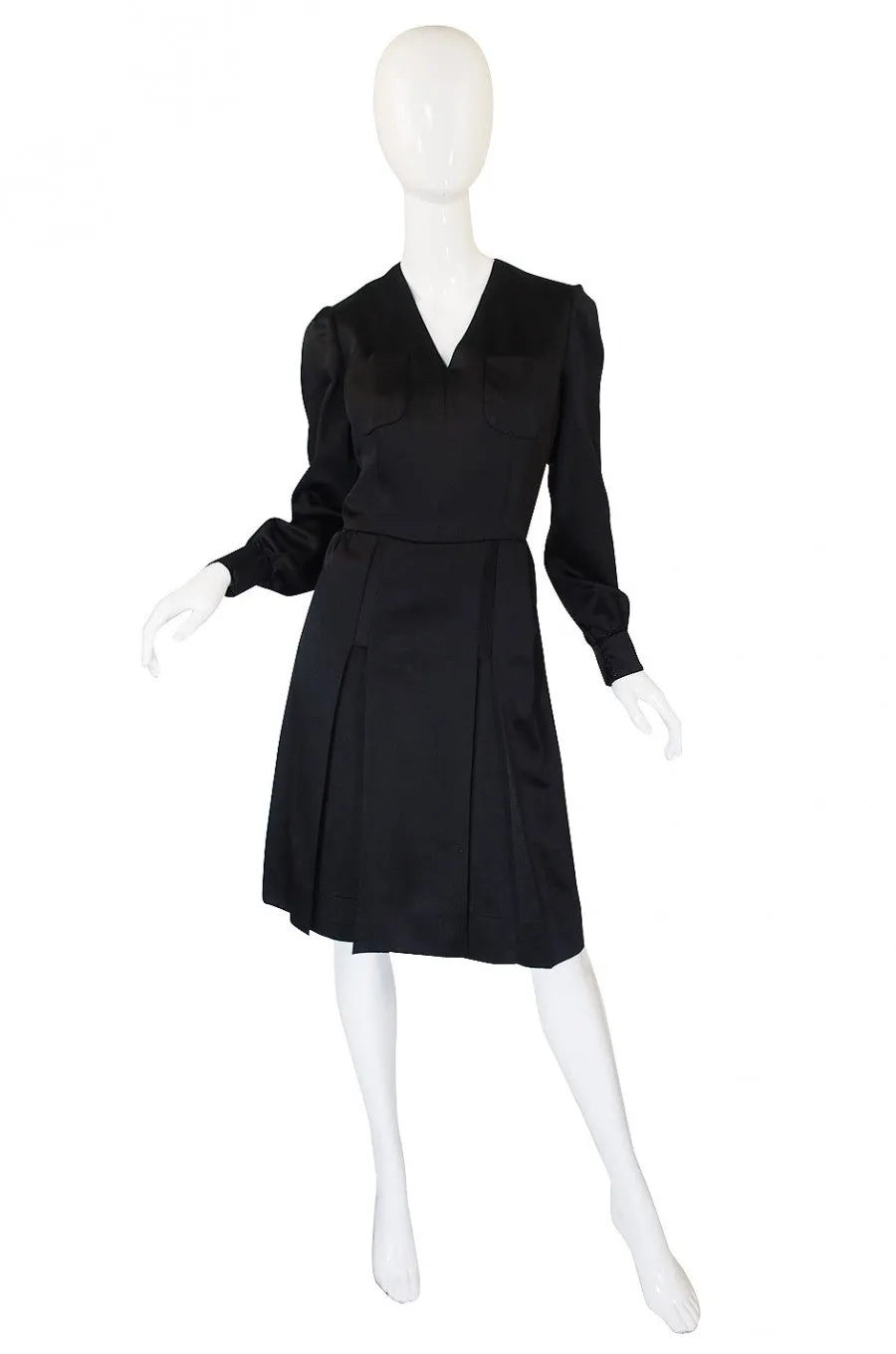 1960s Andre Laug Slipper Satin Dress