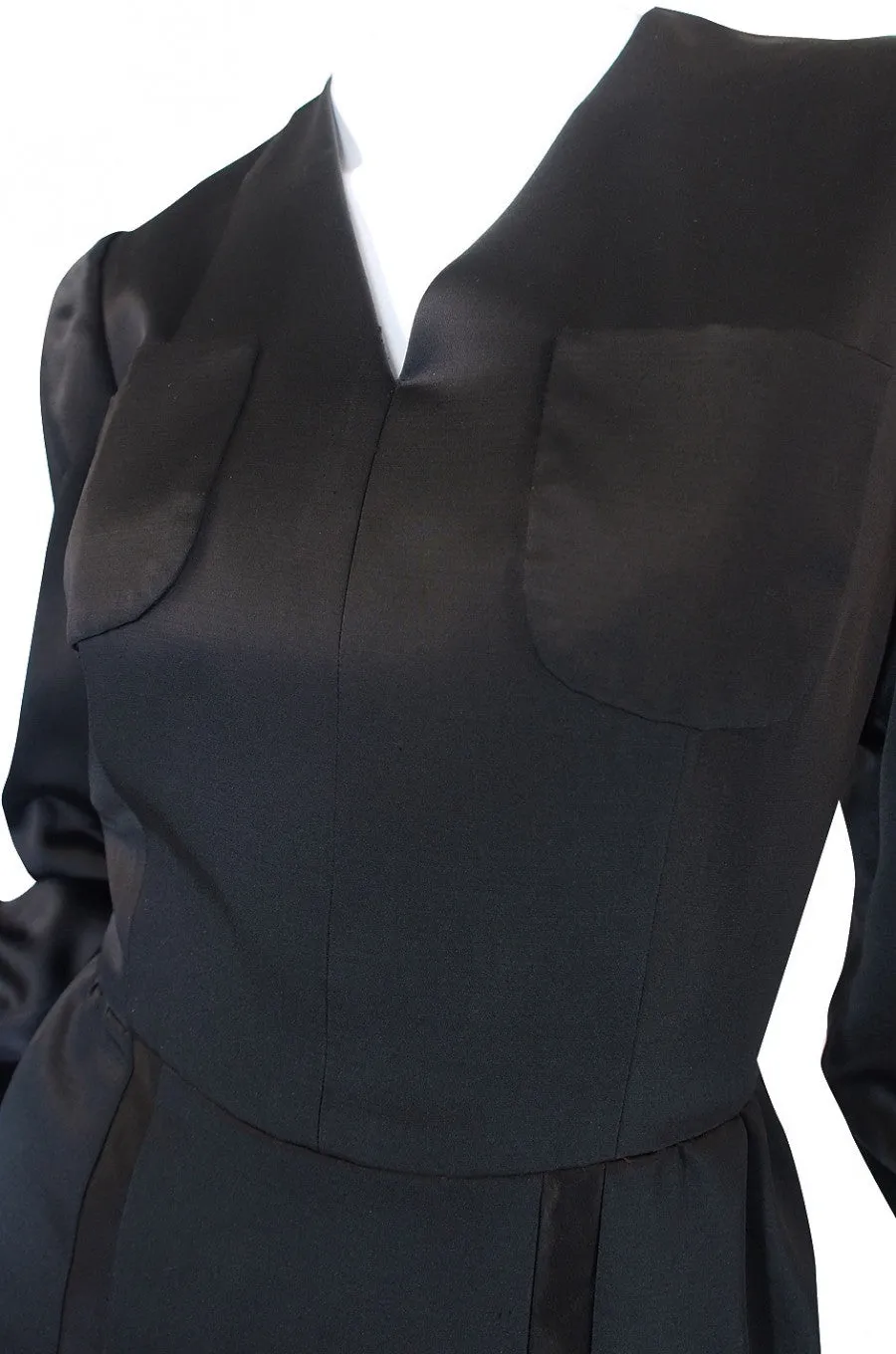 1960s Andre Laug Slipper Satin Dress