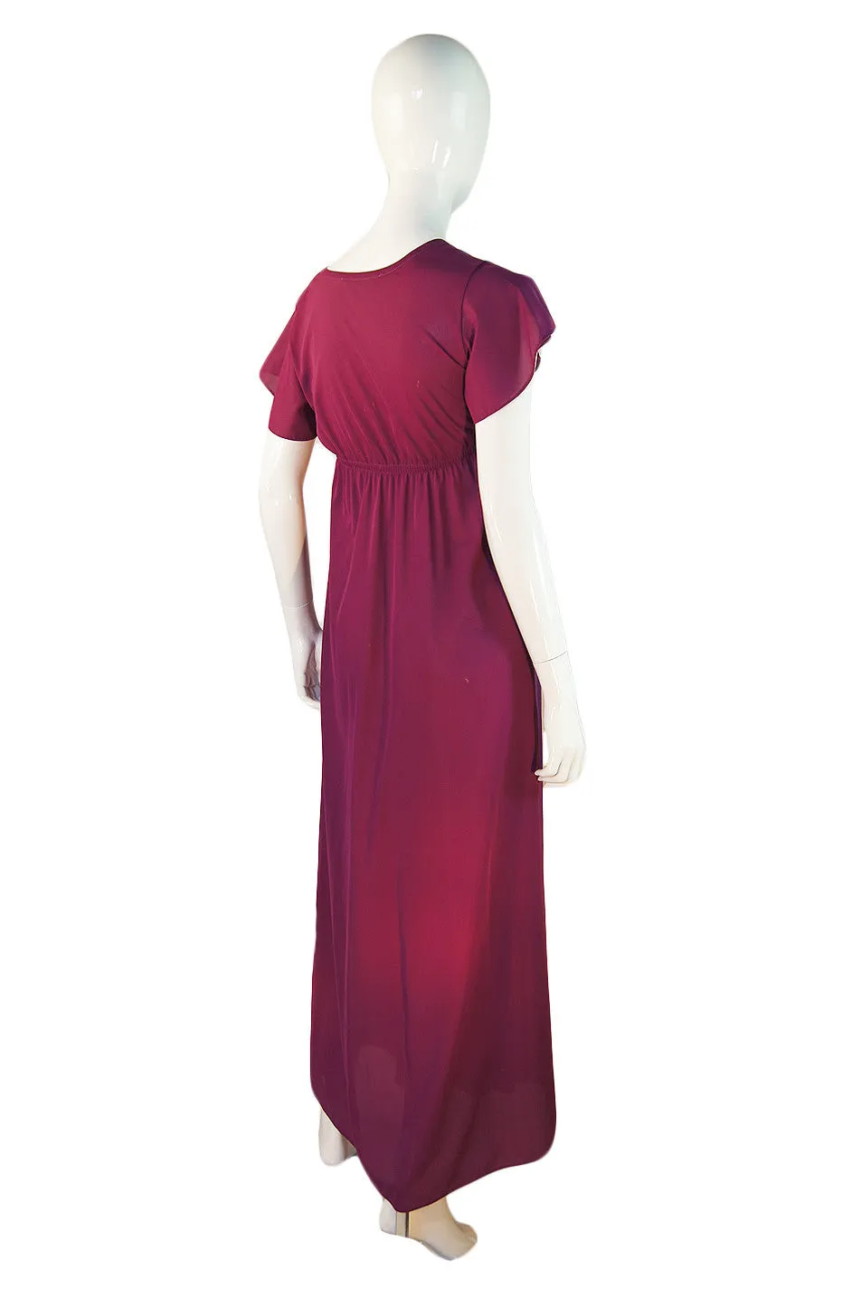 1970s Grape Nylon John Kloss Gown