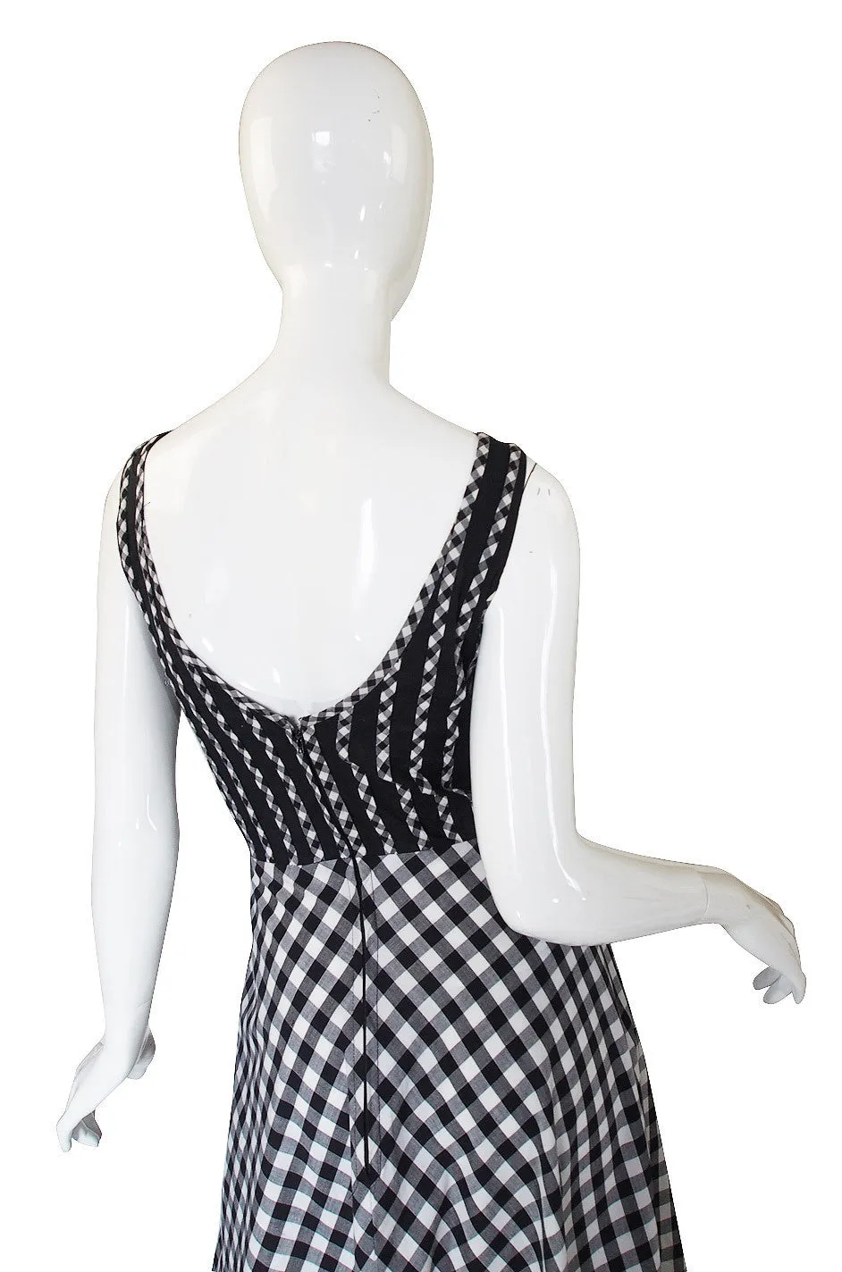 1970s Graphic Jean Varon Check Dress