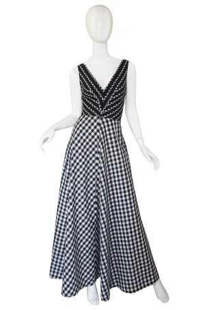 1970s Graphic Jean Varon Check Dress