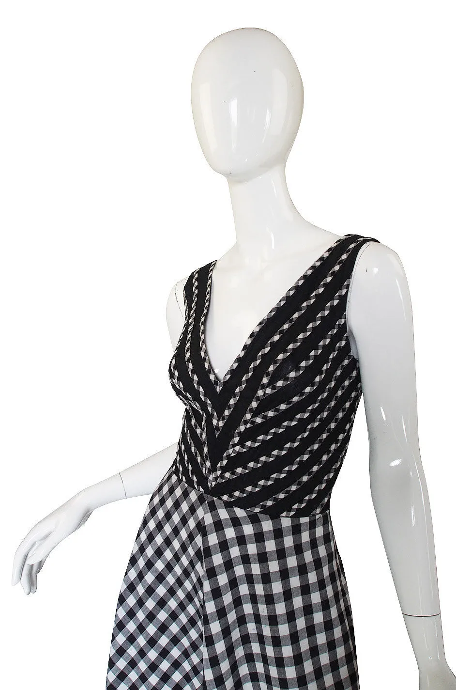 1970s Graphic Jean Varon Check Dress