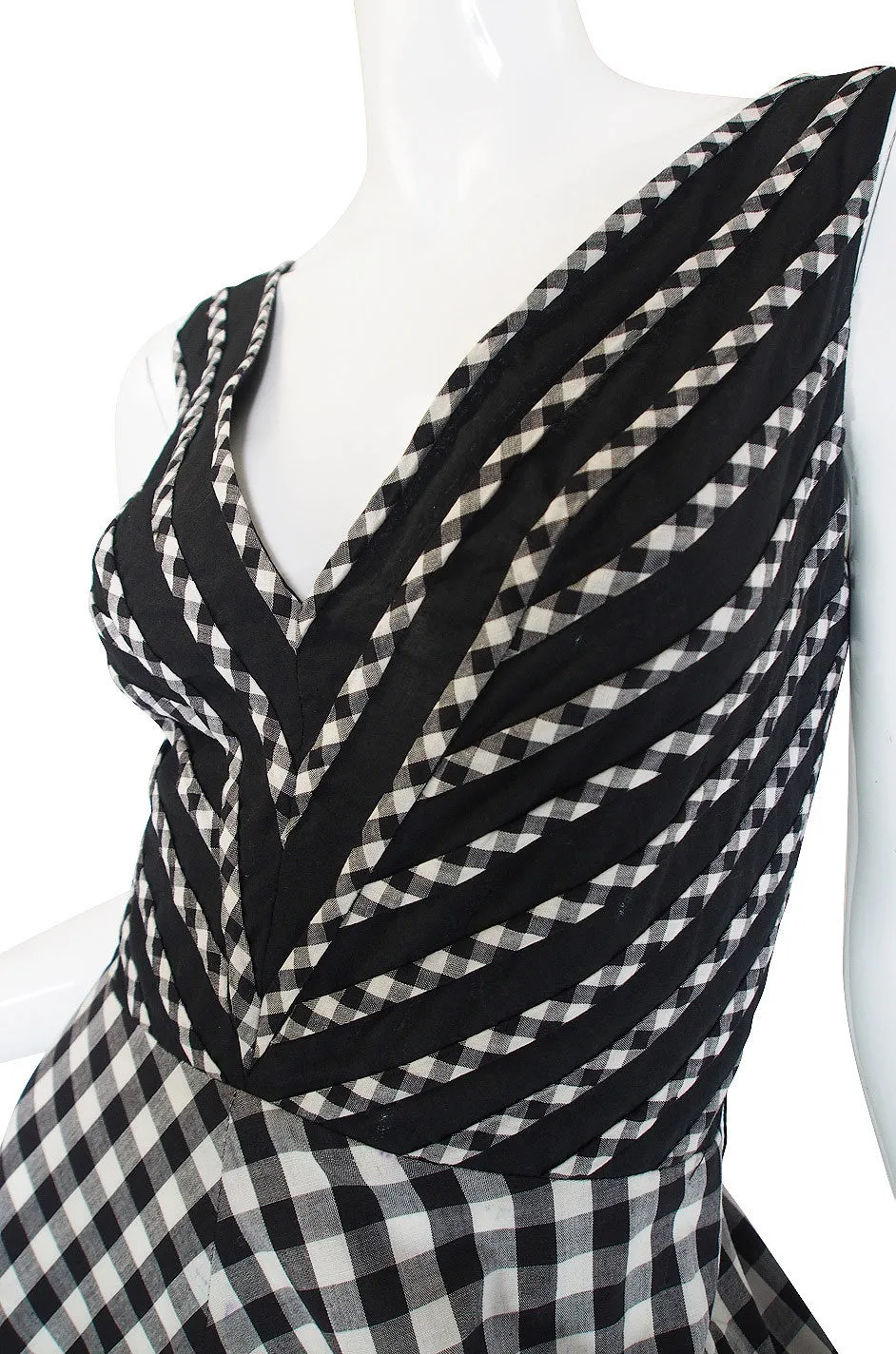 1970s Graphic Jean Varon Check Dress