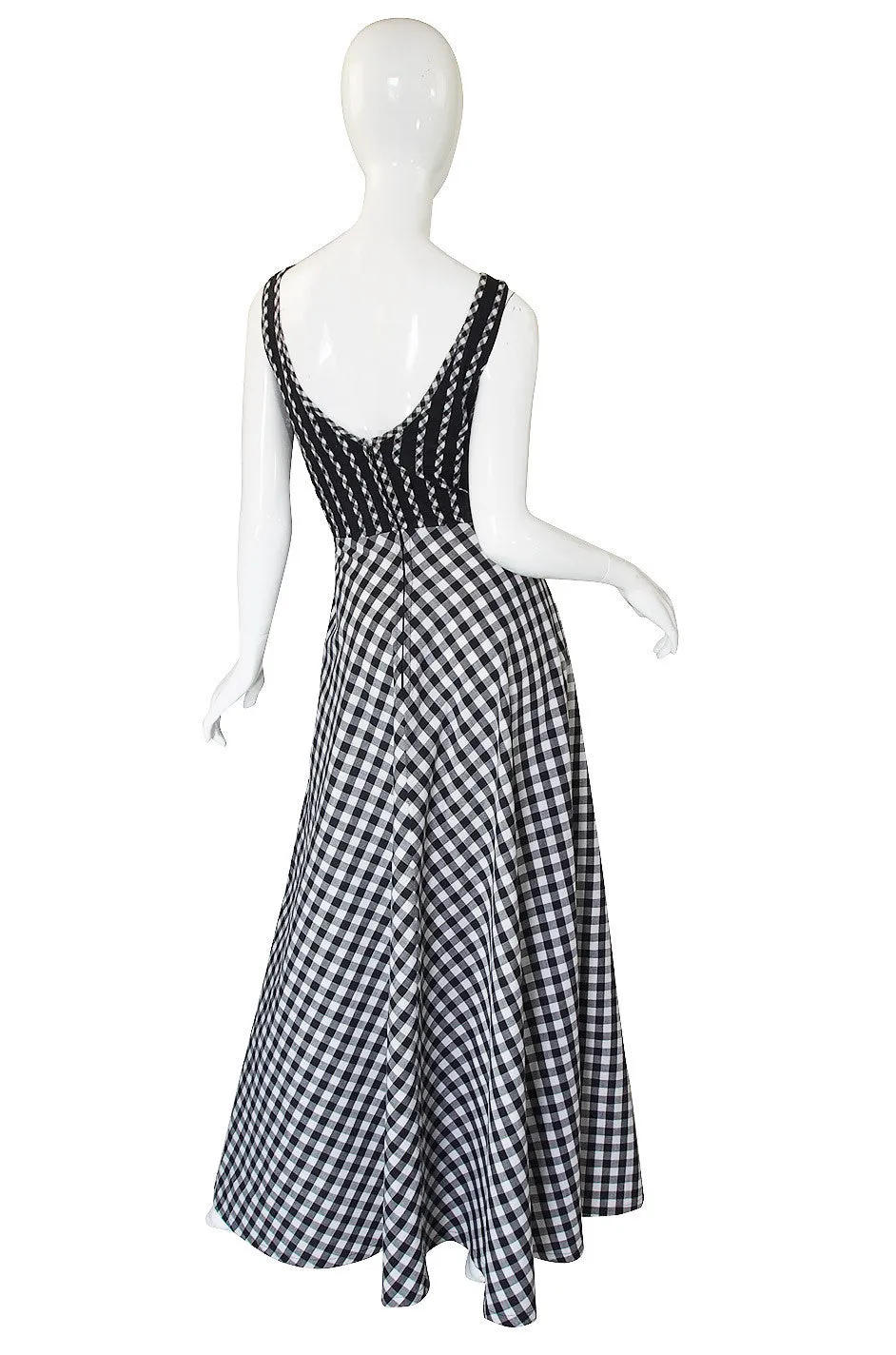1970s Graphic Jean Varon Check Dress
