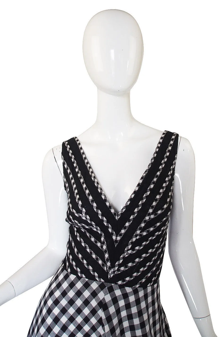 1970s Graphic Jean Varon Check Dress