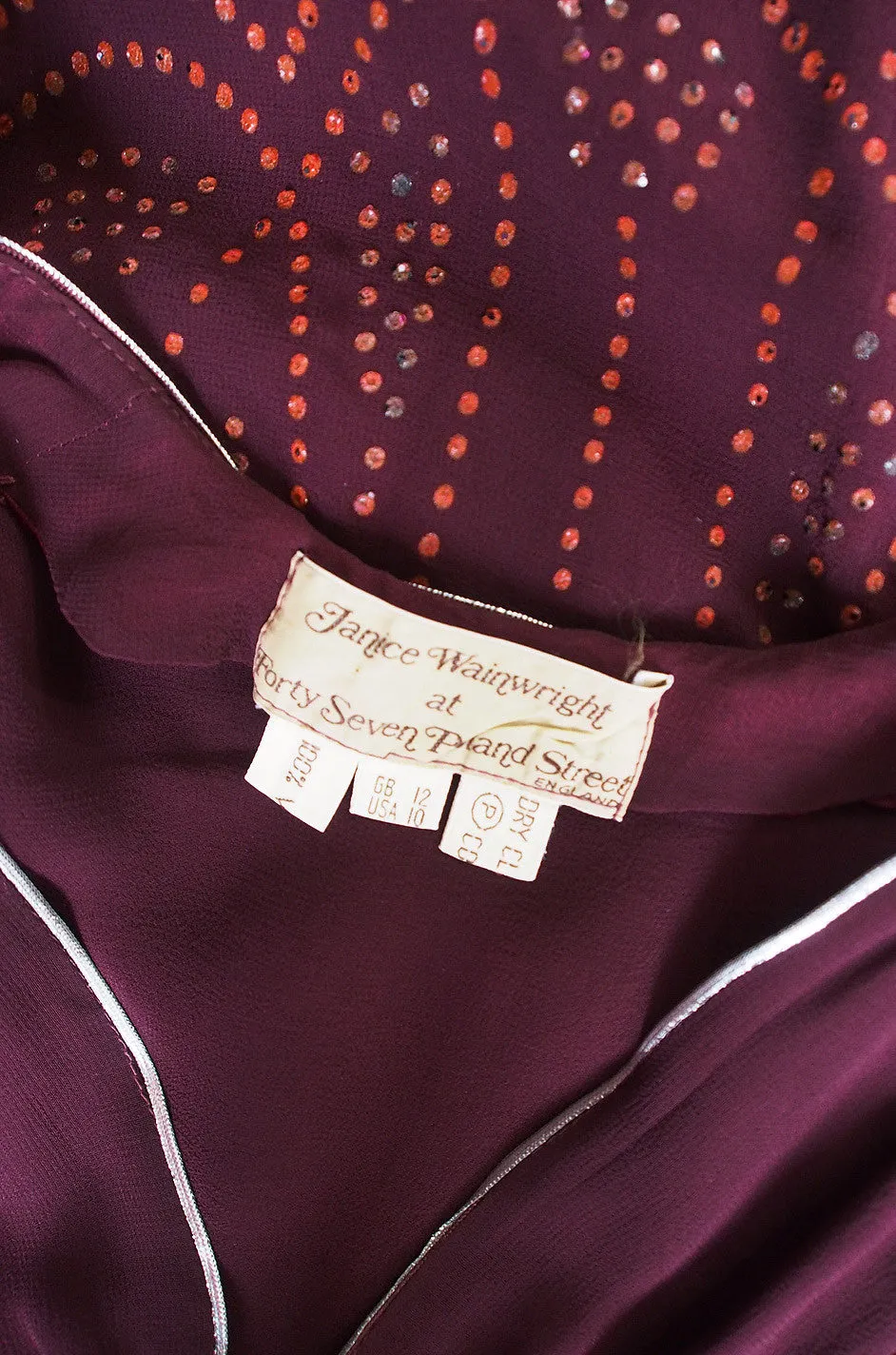 1970s Janice Wainwright Glitter Dress