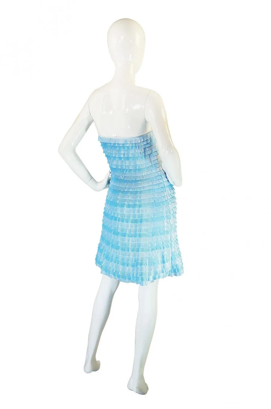 1980s Ice Blue Givenchy Couture Dress