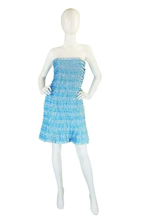 1980s Ice Blue Givenchy Couture Dress