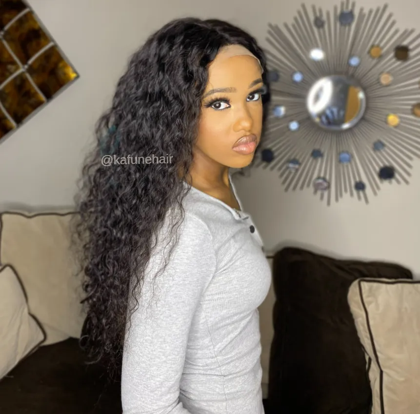 20" Jade 360 Transparent Machine Premade  Wig 150% Density   Lace Front Wig