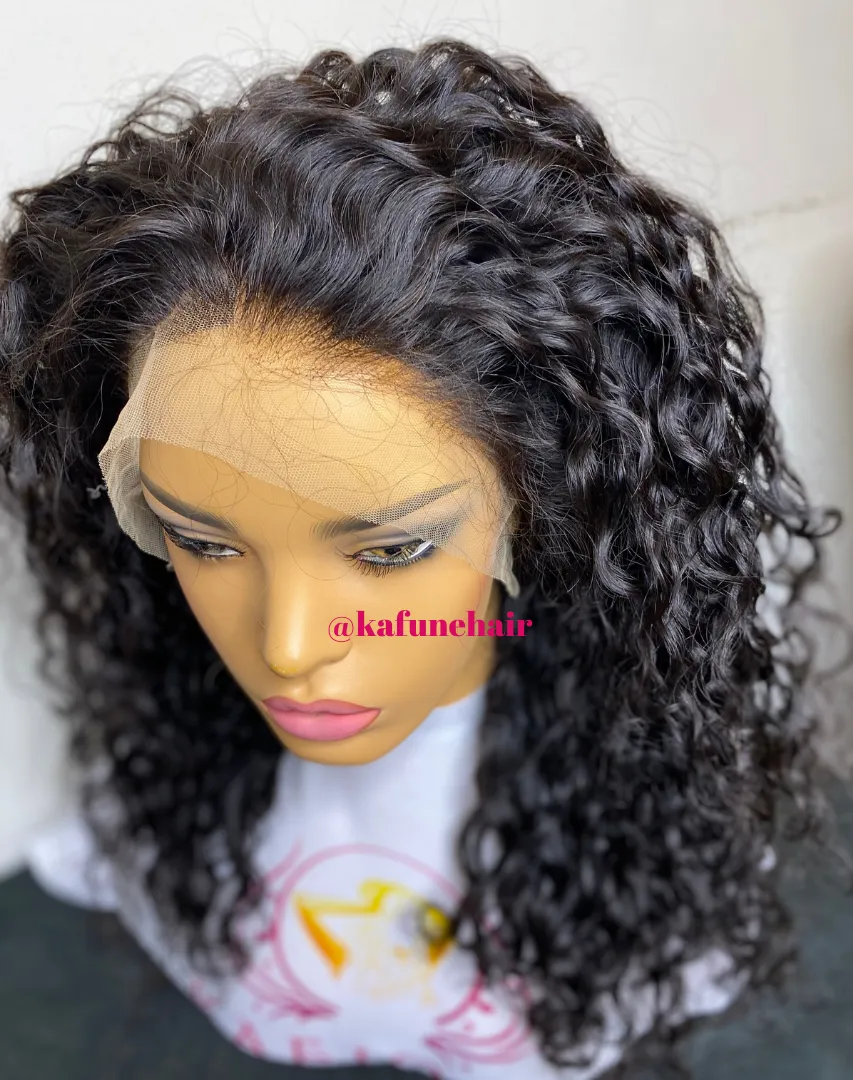 20" Jade 360 Transparent Machine Premade  Wig 150% Density   Lace Front Wig