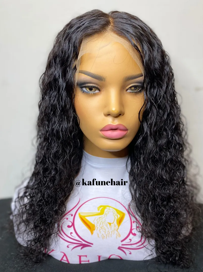 20" Jade 360 Transparent Machine Premade  Wig 150% Density   Lace Front Wig