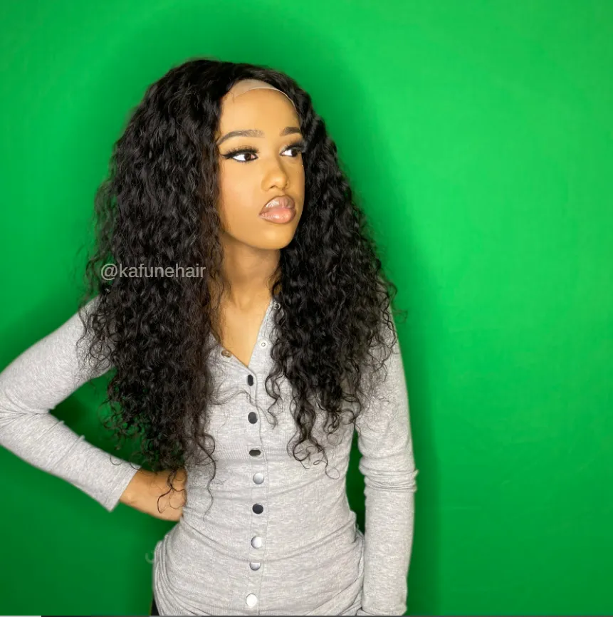20" Jade 360 Transparent Machine Premade  Wig 150% Density   Lace Front Wig