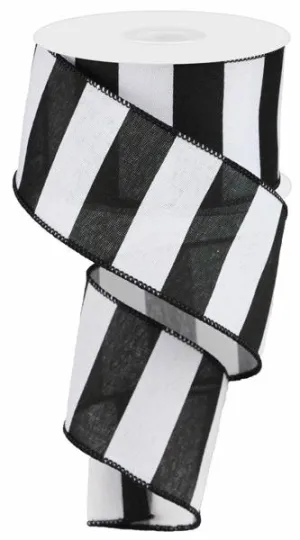2.5" Wide Stripe: Black, White (10 Yards) RG01352WK
