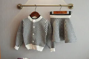 2pc Cardi Checked Set