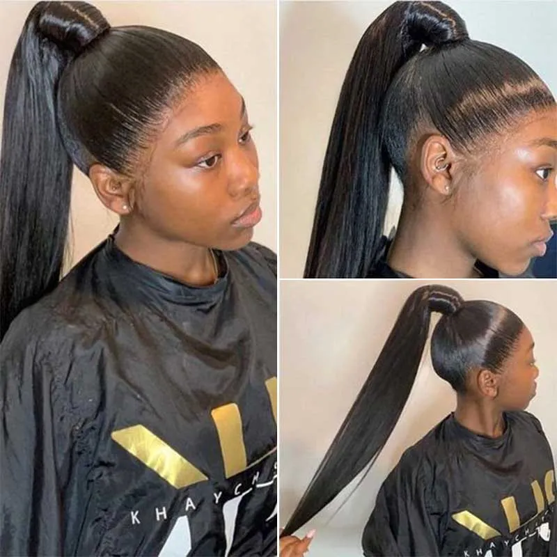 360 Lace Frontal Wig Hd Transparent Lace Straight Brazilian Human Hair 10A Hair Pre-Plucked With Baby Hair