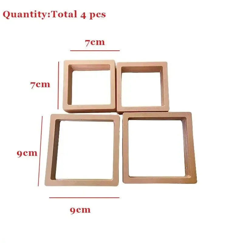 4 Pcs transparent Pe Film Travel Jewelry Storage Box Necklace Bracelet Ring Earrings Packaging Case Box Colorful Plastic Gift Box