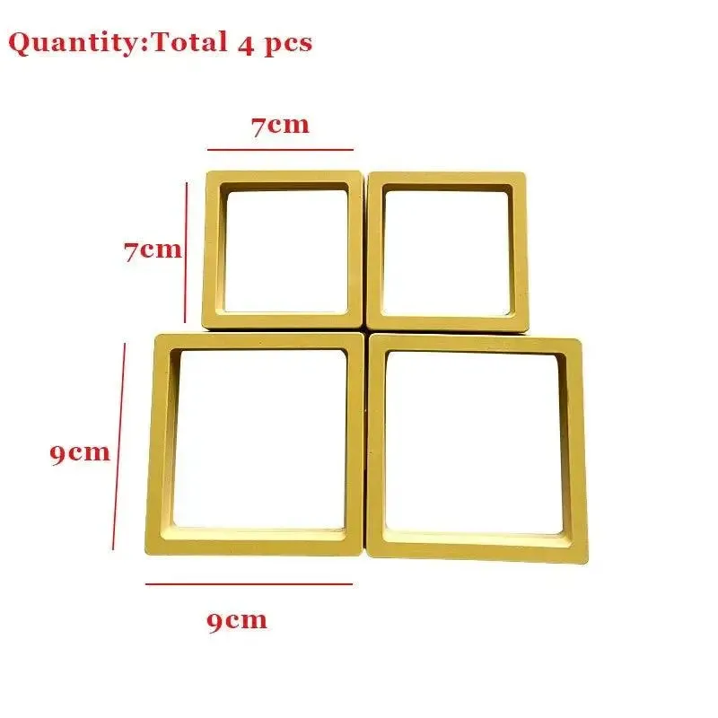 4 Pcs transparent Pe Film Travel Jewelry Storage Box Necklace Bracelet Ring Earrings Packaging Case Box Colorful Plastic Gift Box