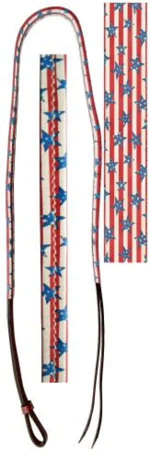 4ft Leather over & under with leather stars and stripes print overlay