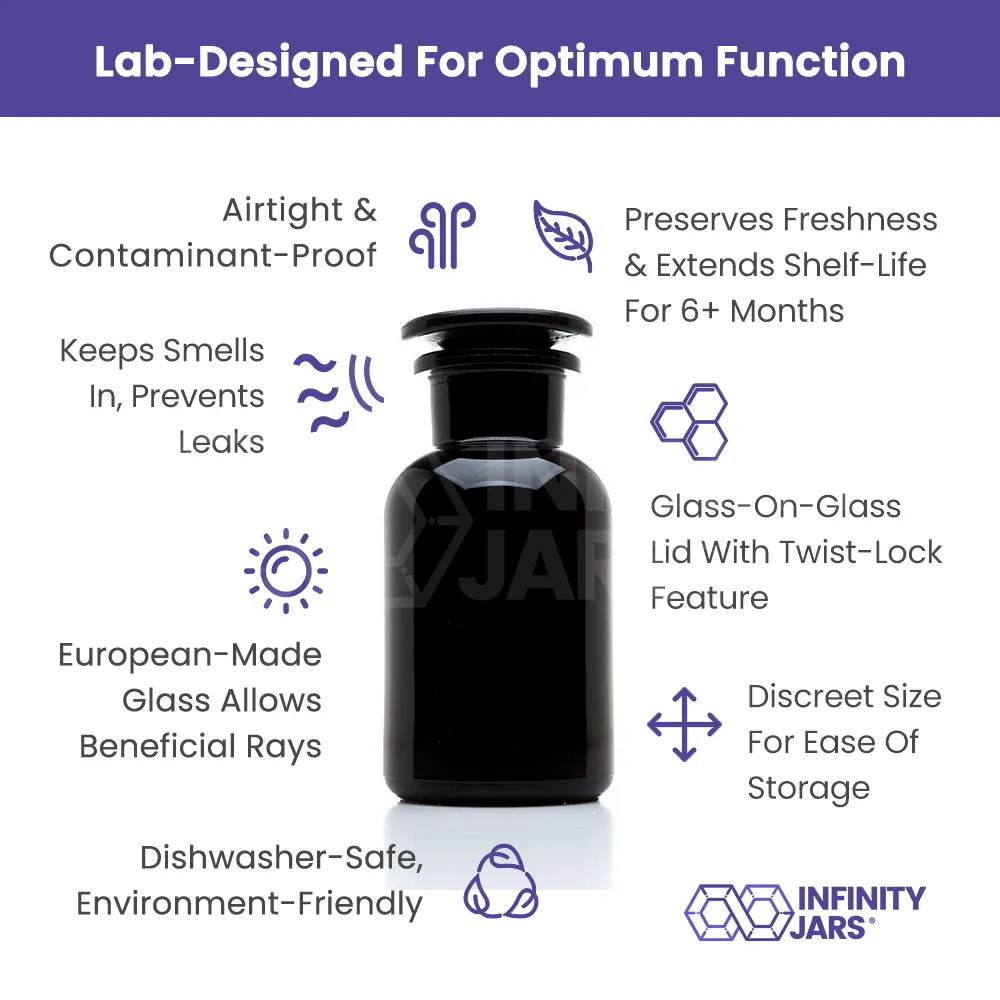 50 ml Glass-on-Glass Apothecary Jar