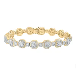 6 1/4CT-DIA ANA M  MENS BRACELET(9 INCH)