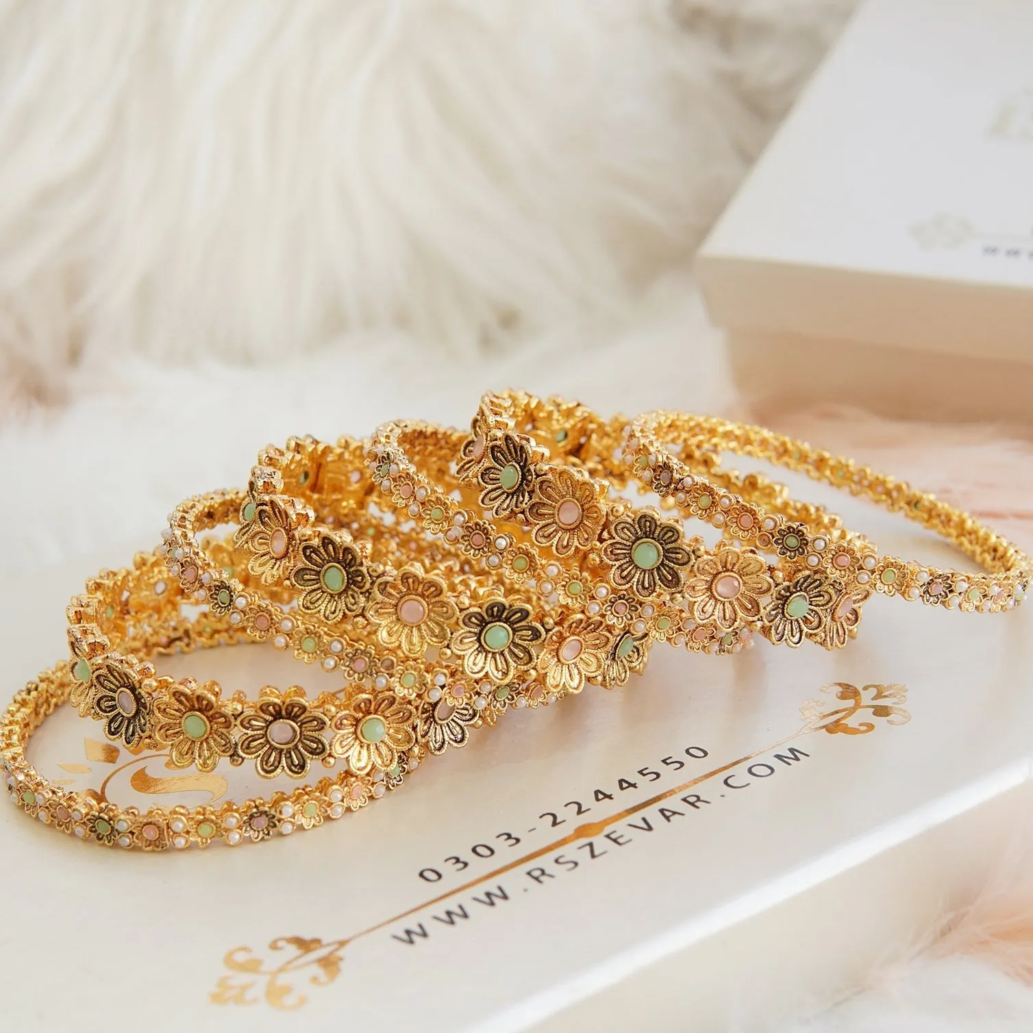 7 Pcs Zevar Designer Bangles