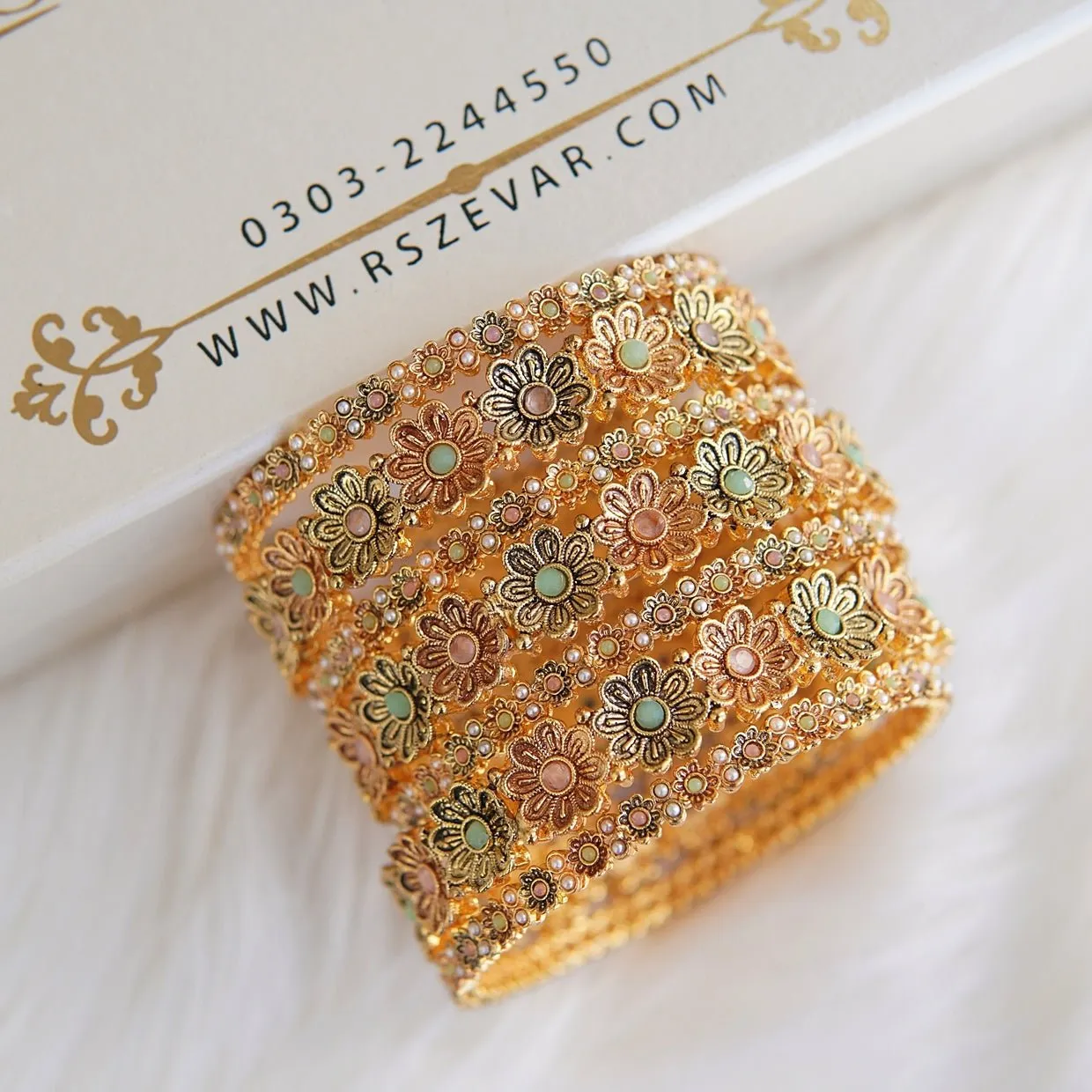 7 Pcs Zevar Designer Bangles