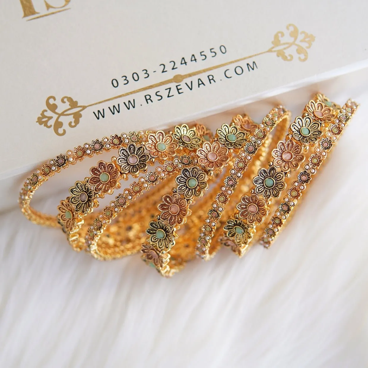 7 Pcs Zevar Designer Bangles