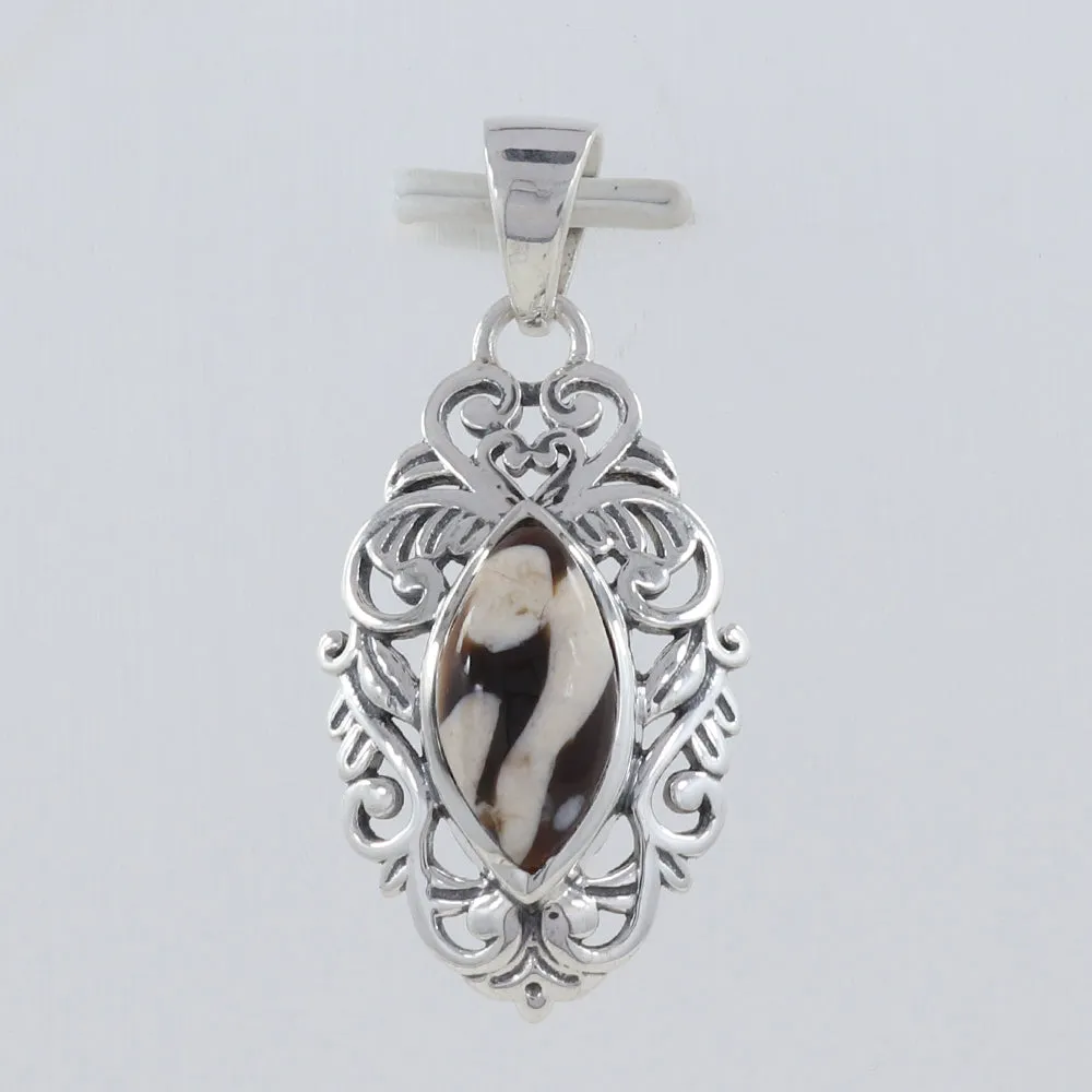 925 Silver Wood Jasper Designer Pendant