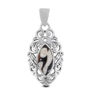 925 Silver Wood Jasper Designer Pendant