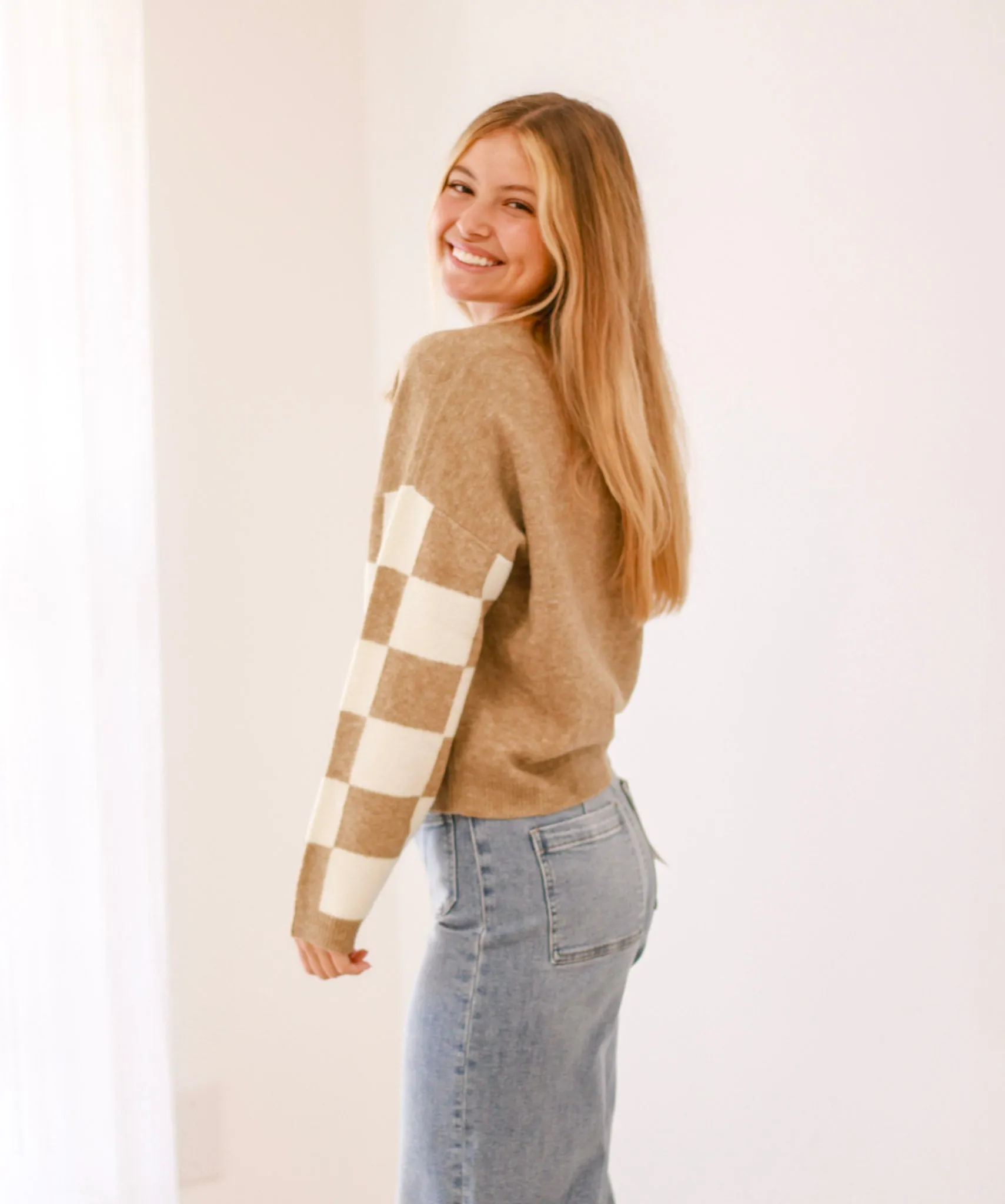 All Checked Out Lightweight Sweater