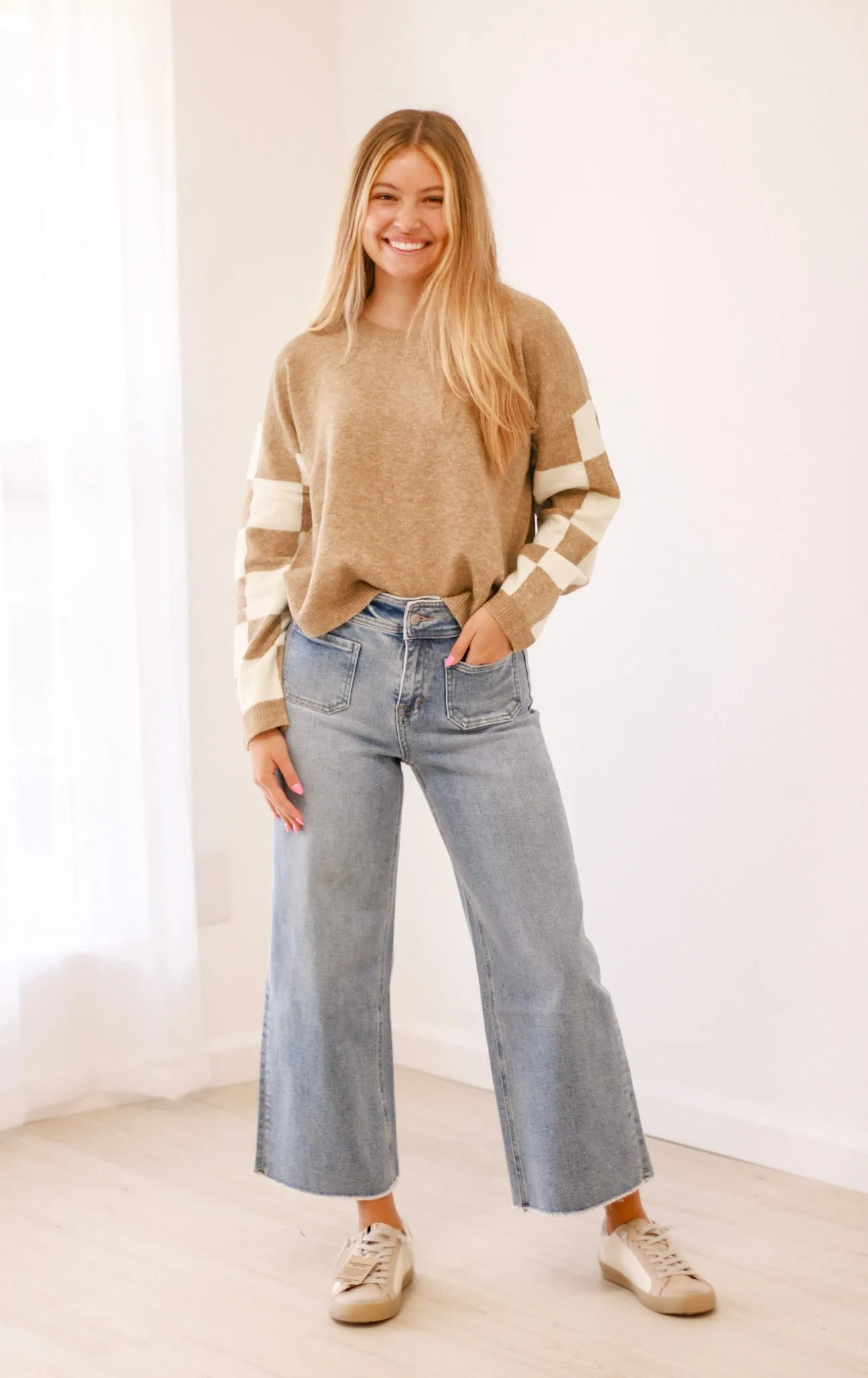 All Checked Out Lightweight Sweater