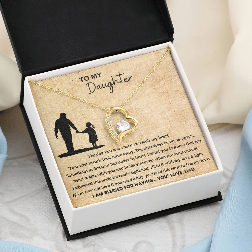 [Almost Sold Out]  To My Daughter - Hold this necklace close to feel my love