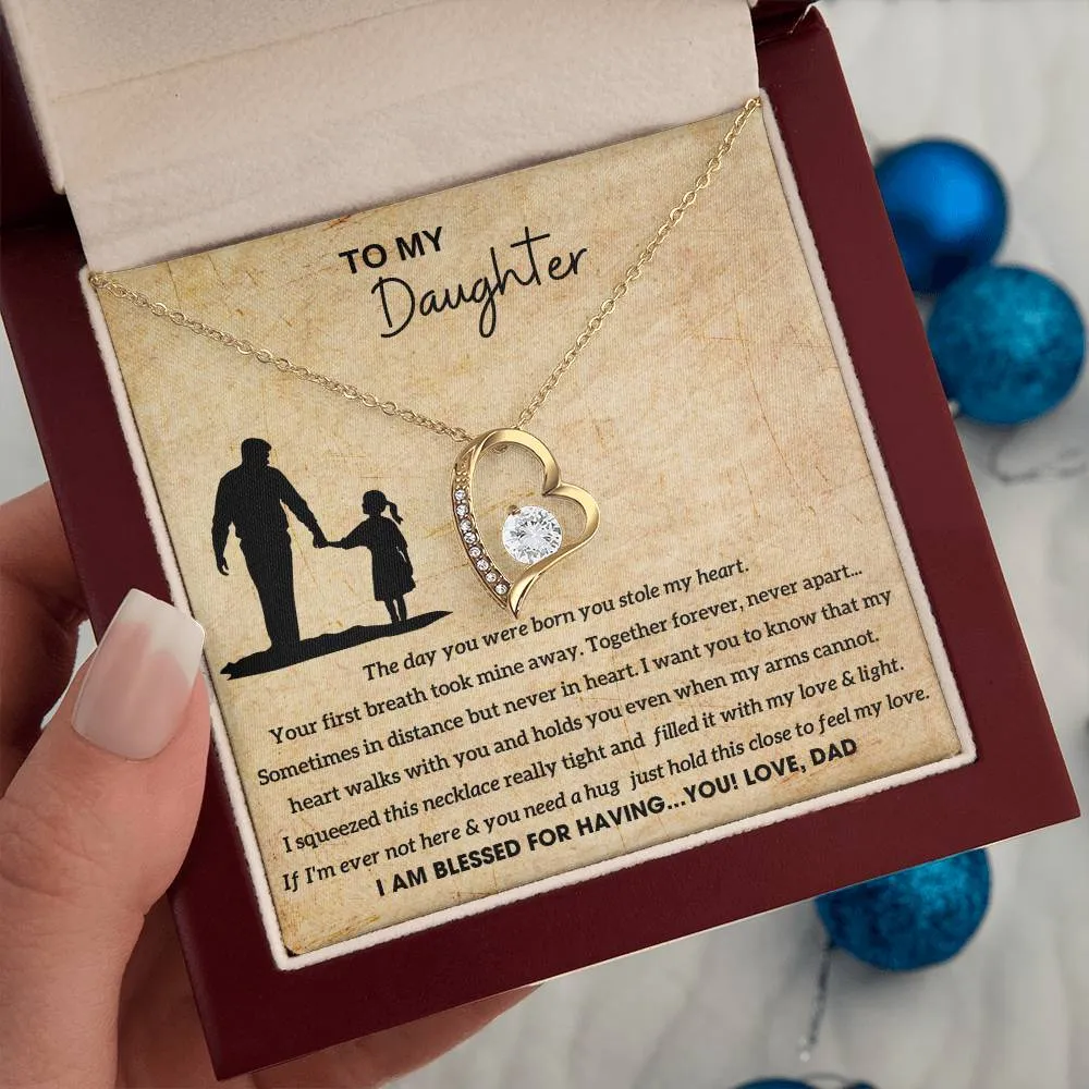 [Almost Sold Out]  To My Daughter - Hold this necklace close to feel my love