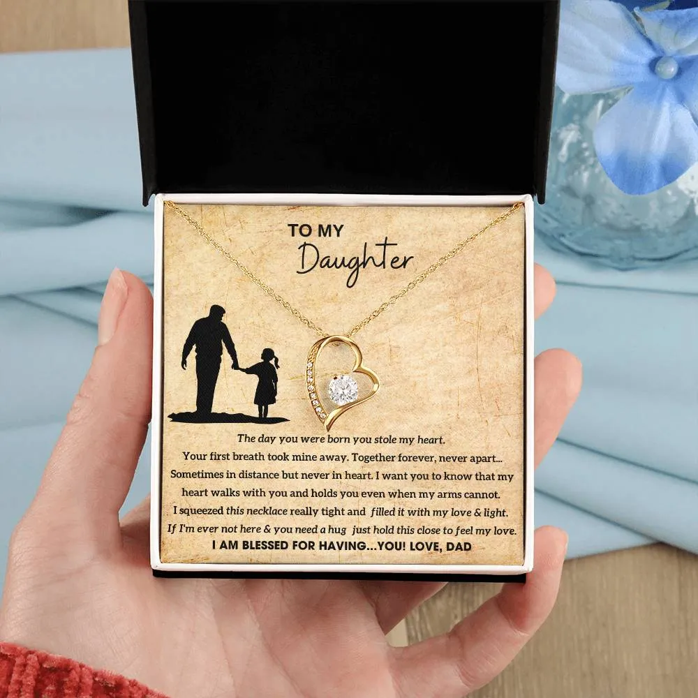 [Almost Sold Out]  To My Daughter - Hold this necklace close to feel my love